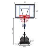 ZUN HY-B064S Portable Movable Swimming Pool PVC Transparent Backboard Basketball Stand 91694053