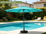 81 lb Heavy Duty Fillable Patio Umbrella Base Water & Sand Weighted Stand for Market Umbrellas, 84492692