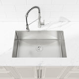 Kitchen Sink, 33x19 Drop In Single Bowl, Undermount Handmade Sink in Brushed Nickel, with US 31436810
