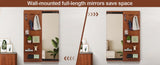 Wall Full Length Mirror, Full Body Mirror with Shelf, Full Body Mirror with Hook Wall W2987P289181