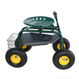 ZUN Garden trolley Rolling work chair with wheels, garden stool for planting, 360 degree swivel seat, W227P207221