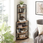 ZUN 6-Tier Corner Open Shelf Modern Bookcase Wood Rack Freestanding Shelving Unit,Plant Album Trinket W2167P147868