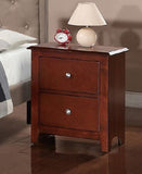 Selma Nightstand With 2 Drawers Storage In Cherry Finish SR014277