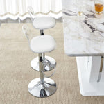 ZUN Modern minimalist bar chairs and bar stools. Can rotate 360 &deg; and adjust lifting. PET backrest and W1151P200322