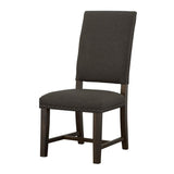 Warm Grey and Smokey Black Upholestered Side Chair B062P153665