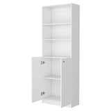 Zachary White 2-Door Bookcase B062P175158