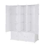 ZUN 12 Cube Organizer Stackable Plastic Cube Storage Shelves Design Multifunctional Modular Closet 88526165