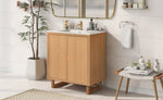 ZUN 30" Bathroom vanity Set with Sink, Combo Cabinet, Bathroom Storage Cabinet, Solid Wood Frame WF319594AAA