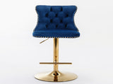 Furniture,Golden Swivel Velvetstools Adjusatble Seat Height from 25-33 Inch, Modern Upholstered 02776473