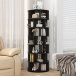 ZUN ON-TREND Φ23.6'' Rotating Shoe Rack Tower, 7-Tier Spinning Shoe Shelf with 5 Grids Per Layer, N721P180790B