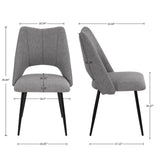 4-Chair Set Combination, Modern and Simple, With High Resilience Filling, Metal Legs, Adjustable W757P304077