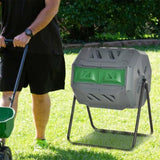 Gray tumbling outdoor compound fertilizer drum 162L 38938318
