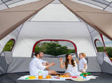 10 Person Family Cabin Tent, 2 Room Huge Tent with Storage Pockets for Camping Accessories 85333487