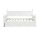 Wood Daybed with Three Drawers ,Twin Size Daybed,No Box Spring Needed ,White WF295565AAK