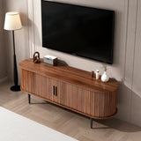 TV Stand, 55" Modern TV Console Table with Storage Compartment and Sliding Door, Gaming W2641P329198