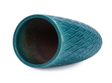 Handmade Teal Cyan Ceramic Flower Pot, 16.54" W x 21.26" H, Large Planter for Indoor & Outdoor W3273P326367