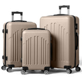 Curved Vertical Stripe 3-in-1 Trolley Case - Champagne Gold 62722767