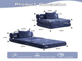 Compression Sofa,Convertible Floor Sofa Bed with Fixed-Shape Frame,Single Seater Boneless Modular 16454483