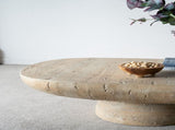 36x24x15" Cream Oval Coffee Table W2078P161503