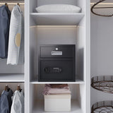 Steel Security Safe and Lock Box with Electronic Keypad - Secure Cash, Jewelry, ID Documents, Black, W396P278373