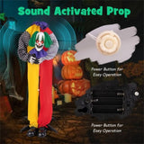 4.5FT Halloween clown decoration with LED eyes and phrase recording 44208862
