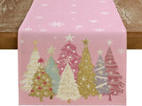 Christmas Table Runner 13x72 Inch, Xmas Trees Snowflakes Holiday Decorative Farmhouse Table 98307169
