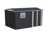 9x6 FT Metal Garden Shed with 1 Windows for Outdoors Patio Hinge Doors Storage Sheds 51599934