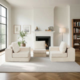 108'' Modular Sectional 3-Seater Cloud Sofa,Corduroy Convertible Sofa Bed ,living room. 92004824