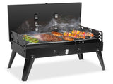 16.7x10x17.7in Portable Charcoal Grill Foldable BBQ Suitcase Grill Shelf For Outdoor Camping Picnics 77135778