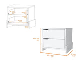 Ralston 2-Drawer Nightstand in White B062111737
