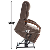 Lift Recliner Chair Dual Motor Infinite Position Up to 350 LBS with Solid Wood Armrests, Heat 60819799