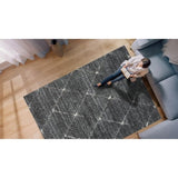 Talas Trellis Area Rug in Grey and Cream B03597992