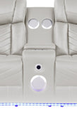 Challenger Modern Contemporary LED Power Recliner Loveseat with console, storage, stainless cup B009P294754