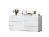 White embossed P2 12mm particleboard with melamine veneer, 120*40*85.5cm, six-drawer cabinet with 20223750