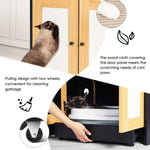 ZUN Double Litter Box Enclosure,Cat Litter Box Enclosure for 2 Cats, Hidden Litter Box Furniture with W1687P181573