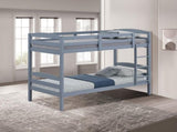Twin Over Twin Bunk Bed Arch Design Gray Finish B2741P346372