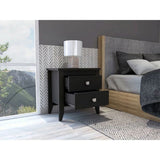 Breeze Four-Legged Modern Bedroom Nightstand, with Two Drawers B128P148672