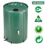 ZUN 100 Gallon Folding Rain Barrel Water Collector Green 32950344