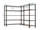 58''W Adjustable Storage Shelves 1500LBS NSF Wire Shelving Unit 5 Tier Metal Shelving for Storage 27764332