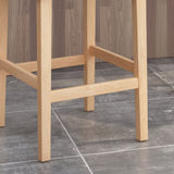 Vienna Contemporary Fabric Tufted Wingback 31 Inch Counter Stools, Set of 2, Light Grey and Natural 64854.00LGRY