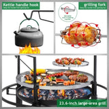 85*85*108cm Round Iron Spray Grill Black 05202549