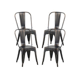 ZUN 2pc Modern Sanded Matte Metal Dining Room Kitchen Bar Chairs Contemporary Aesthetic Matte B011P238136