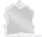 Opulence Modern Style Mirror Made with Wood in Pearl White B009P240962
