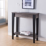 ZUN Home, Elegant Console Table, Display Table with Drawer and Bottom Shelf in Distressed Grey and Black B107130830