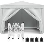 ZUN 10'x10' Folding Canopy with 4 Removable Sidewalls Outdoor Event Shelter UPF 50+ Gazebo Portable W2185P194727