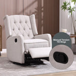 ZUN COOLMORE Recliner Chair,360 Degree Swivel Nursery Chair,Glider Chair,Modern Small W1539P151225