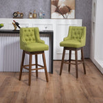 ZUN COOLMORE Bar Stools Set of 2 Counter Height Chairs with Footrest for Kitchen, Dining Room And 360 W395P164043