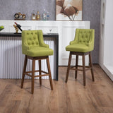 ZUN COOLMORE Bar Stools Set of 2 Counter Height Chairs with Footrest for Kitchen, Dining Room And 360 W395P164043