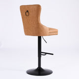 A&A Furniture,Aged and Retro PU Swivel Barstools Adjusatble Seat Height from 26-33 Inch, Modern Bar W1143P195204
