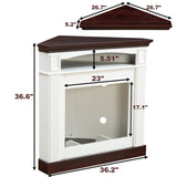 Corner Mantel Cabinet for Living Room or Bedroom with 23 inch Fireplace Insert Heater for the W2393P230132